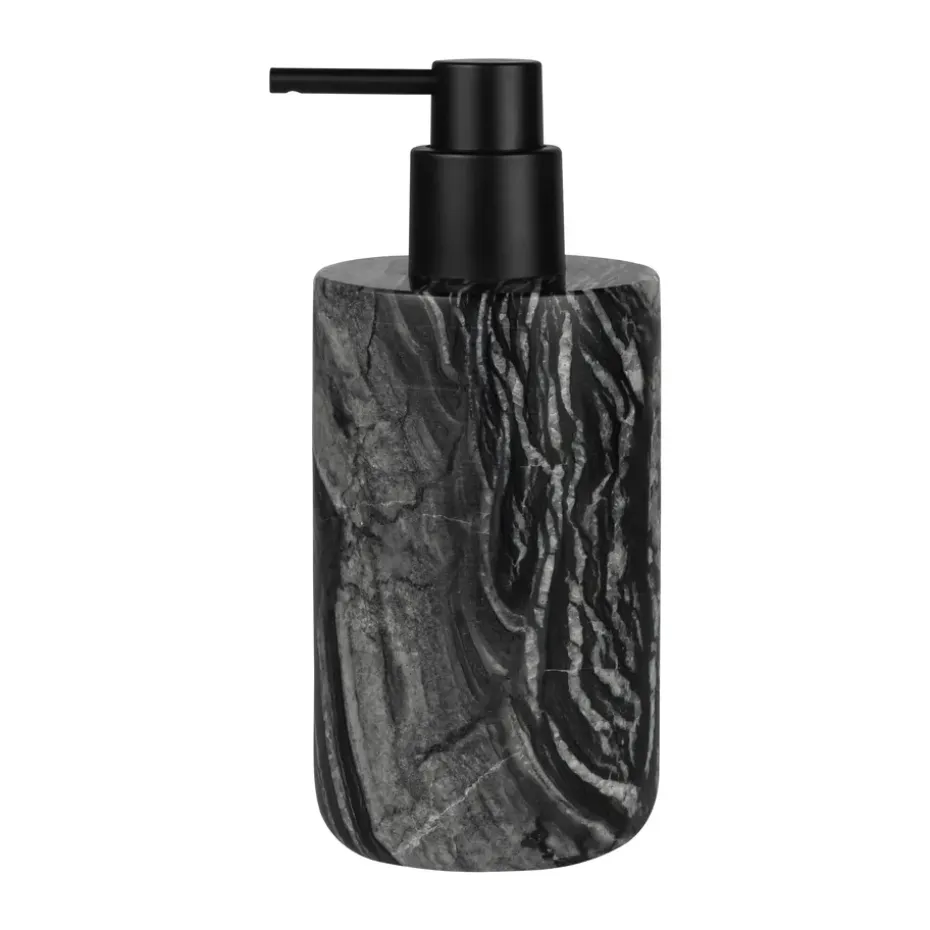 Pompe à savon Marble 17,5 cm, Noir-gris