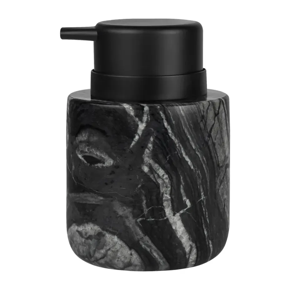 Pompe à savon Marble 12,5 cm, Noir-gris