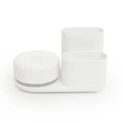 Pompe et rangement pour produits vaisselle large, Blanc