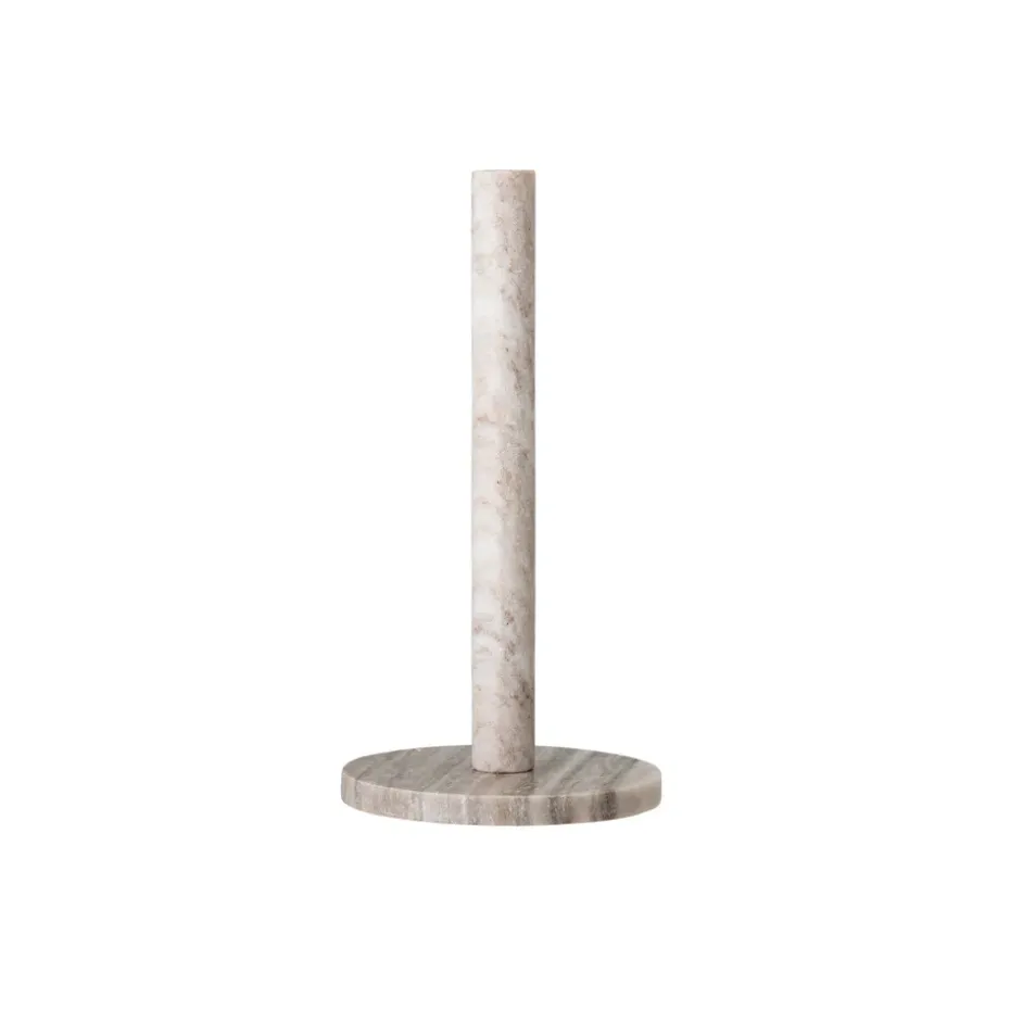 Porte rouleau essuie-tout Emy marbre 30 cm, Nature