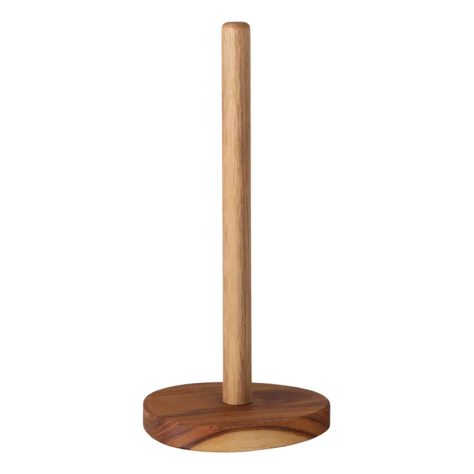 Porte rouleau essuie-tout Raw 30,6 cm, Teck