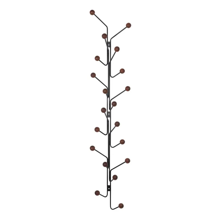 Porte vêtements Bill Vertical, Noir-marron foncé