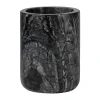Porte-brosse à dents Marble 10 cm, Noir-gris
