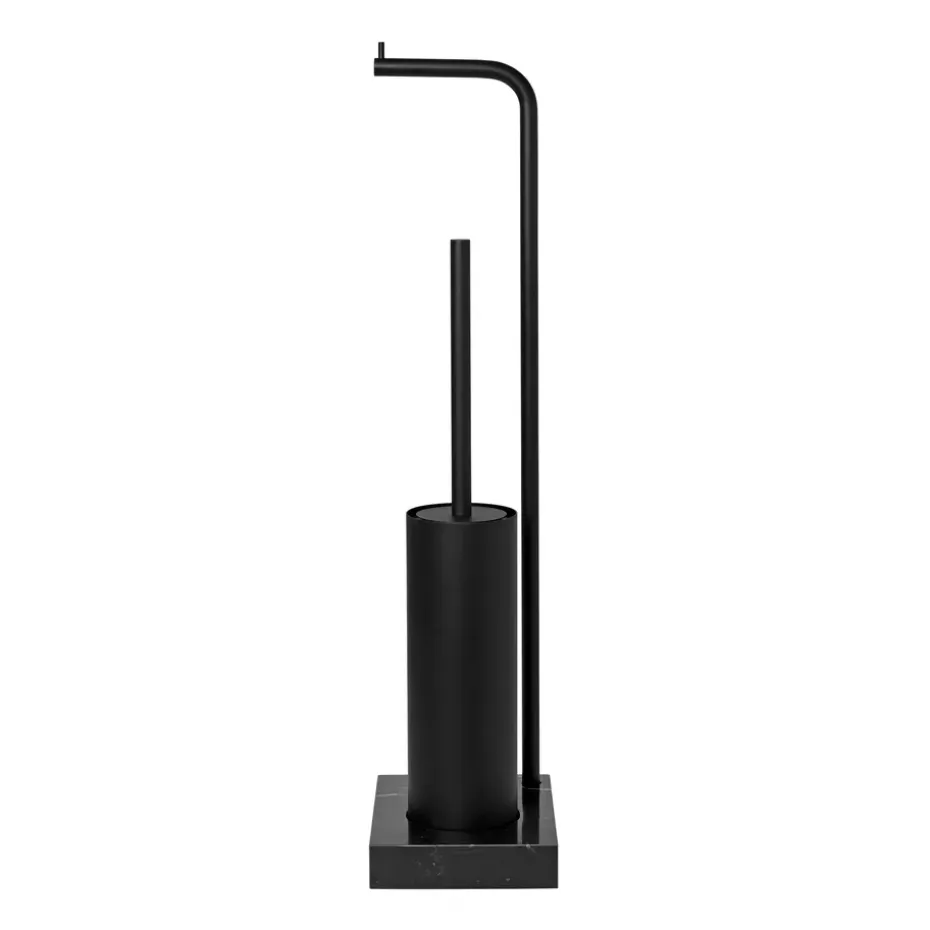 Porte-papier toilette et brosse à WC Modo, Noir