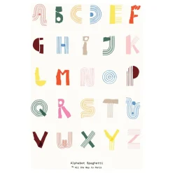Poster Alphabet Spaghetti ENG Multi-colour, 70x100 cm