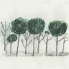 Poster Trees 50x70 cm, Noir- off white