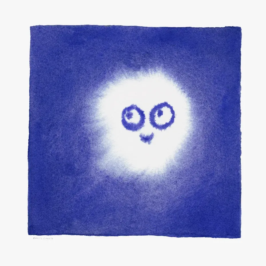 Poster Tufs 50x50 cm, Bleu-blanc