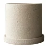 Pot Ø13 cm avec soucoupe Grow, Creme structure