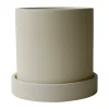 Pot Ø10 cm avec soucoupe Grow, Sandy creme