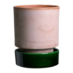 Pot Hoff, Ø18 cm, Raw Rosa-Emerald Green