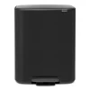 Poubelle à pédale Bo 60 L, Noir