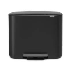 Poubelle à pédale Bo 36 l, Noir mat