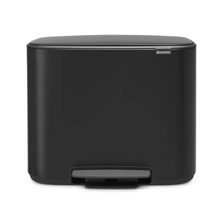 Poubelle à pédale Bo 36 l, Noir mat