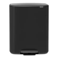 Poubelle à pédale Bo bin 2 x 30 L, Noir