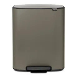Poubelle à pédale Bo bin 2 x 30 L, Platinum