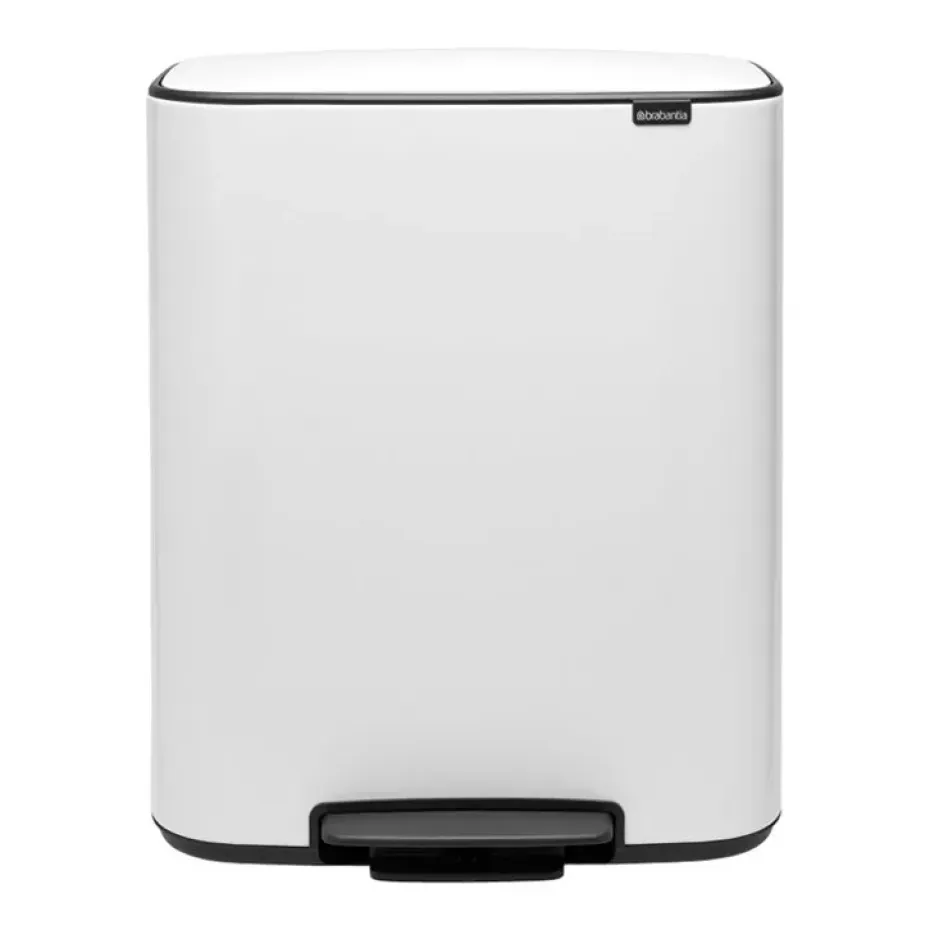 Poubelle à pédale Bo bin 2 x 30 L, White