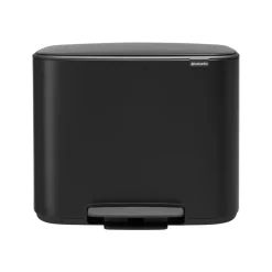 Poubelle à pédale Bo 3x11 l, noir mat