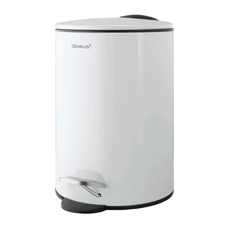 Poubelle à pédale Tubo 3 L, Blanc