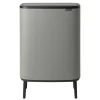 Poubelle Bo touch high 2x30 L, Mineral concrete grey