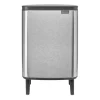 Poubelle haute Bo 12 L, Acier brossé mat