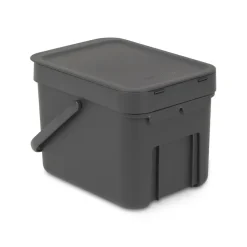 Poubelle Sort & Go 6 litres, gris