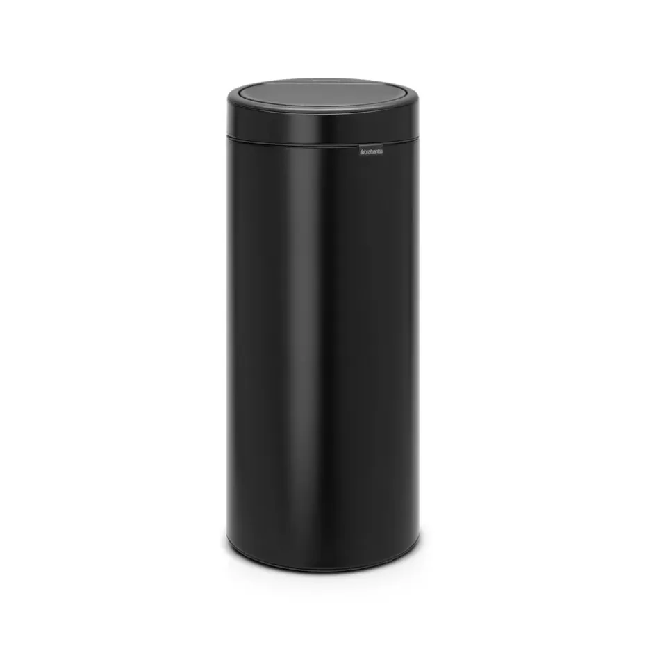 Poubelle Touch Bin 30 L, noir mat