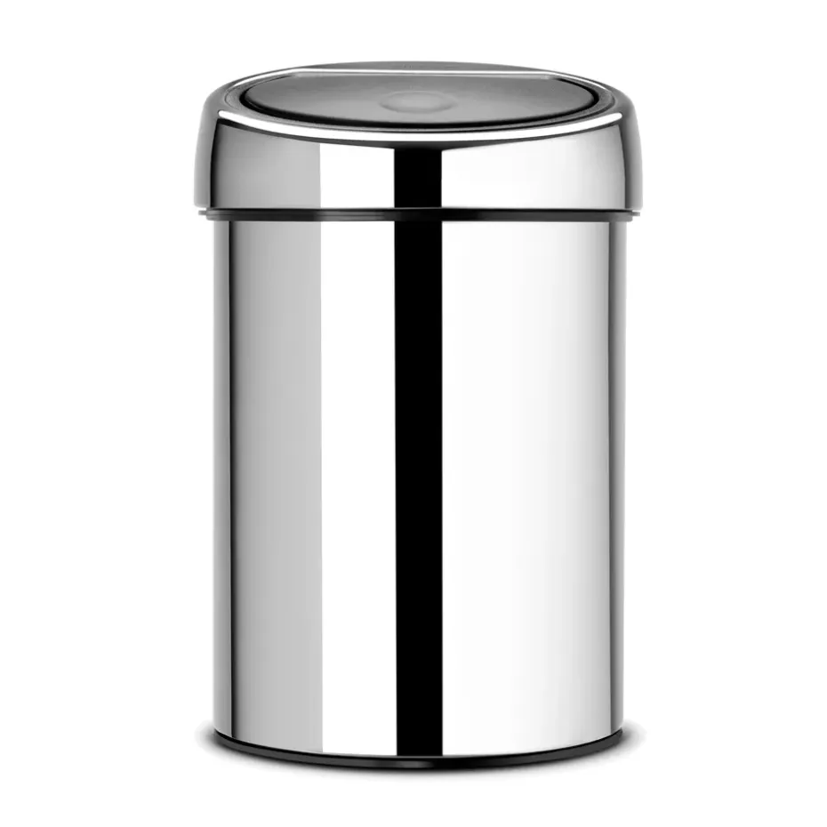 Poubelle Touch Bin murale 3 L, acier brillant
