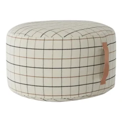 Pouf Grid Ø65 cm, Off white