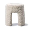 Pouf Sequoia, Peau de mouton Moonlight
