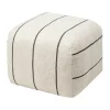 Pouf Sigrid, Light beige-black, 50x50 cm