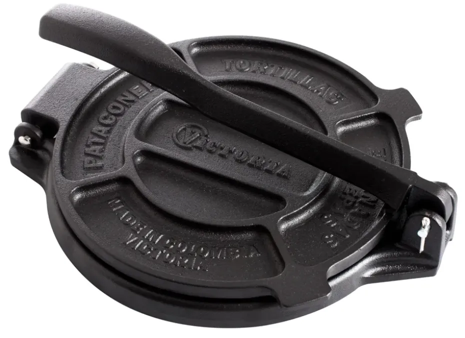 Presse à tortillas 16,5 cm fonte noire, Noir