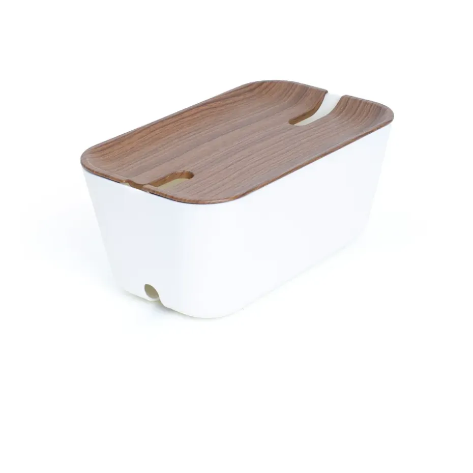 Range câbles M, Décor en bois foncé