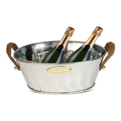 Refroidisseur de champagne avec poignée en cuir Heritage, 30 cm