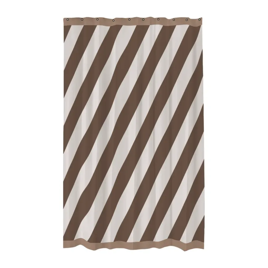 Rideau de douche Diagonal 150x200 cm, Chocolat