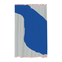 Rideau de douche Nova Arte 150x200 cm, Gris clair-cobalt