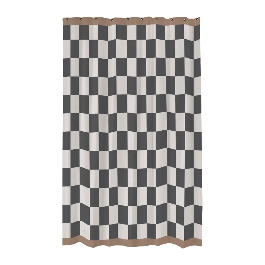 Rideau de douche Retro 150x200 cm, Gris foncé