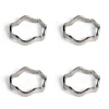 Rond de serviette Anna Lot de 4, Argenté