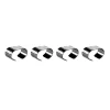Rond de serviette Groovy Lot de 4, Acier inoxydable