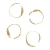 Rond de serviette Holly leaf Ø5,3 cm, 4 pièces, Brass