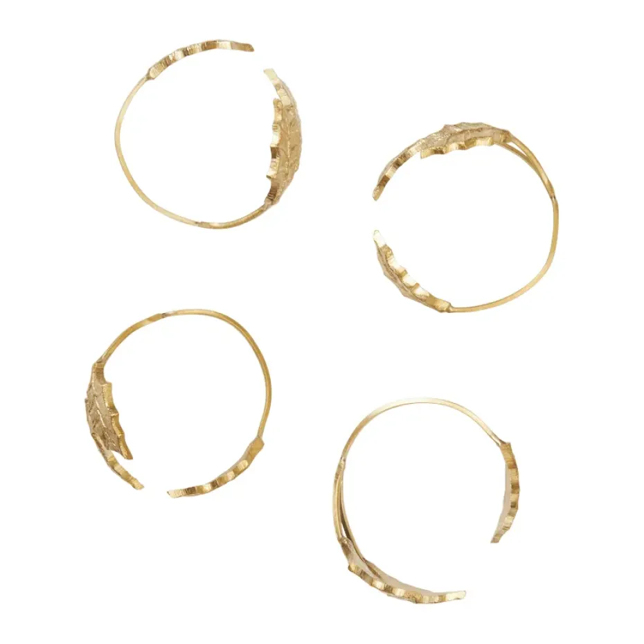 Rond de serviette Holly leaf Ø5,3 cm, 4 pièces, Brass