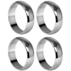 Rond de serviette Monaco Ø4 cm 4-pack, Argent