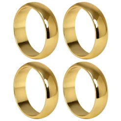 Rond de serviette Monaco Ø4 cm 4-pack, Laiton