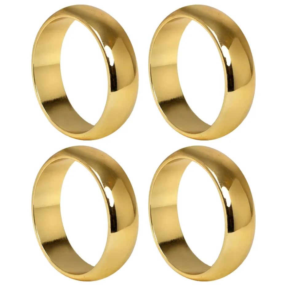 Rond de serviette Monaco Ø4 cm 4-pack, Laiton