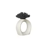 Rond de serviette Water Lily, White-black