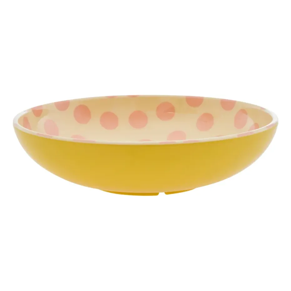 Saladier en mélamine Rice Ø 29,9 cm, Pink dots-yellow