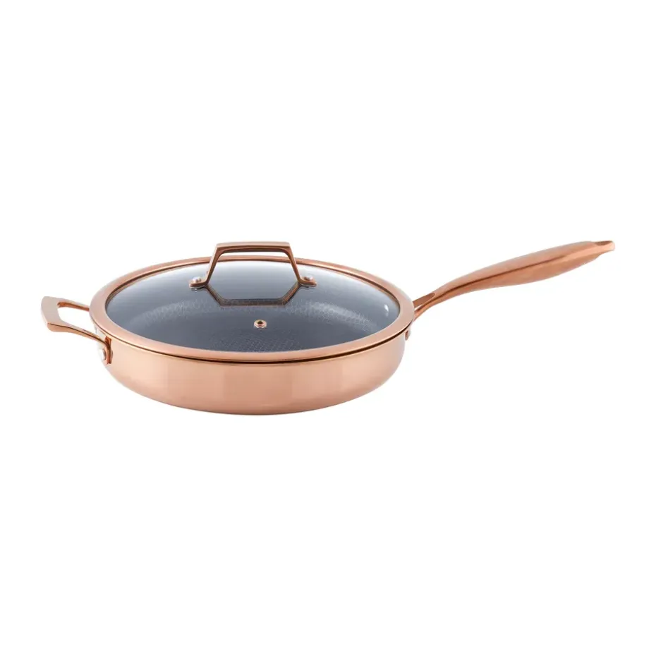 Sauteuse Hâws Santo avec couvercle, revêtement hybride, Or rose