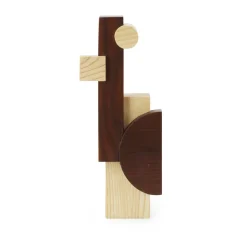 Sculpture Join small, Frêne carbonisé-ask