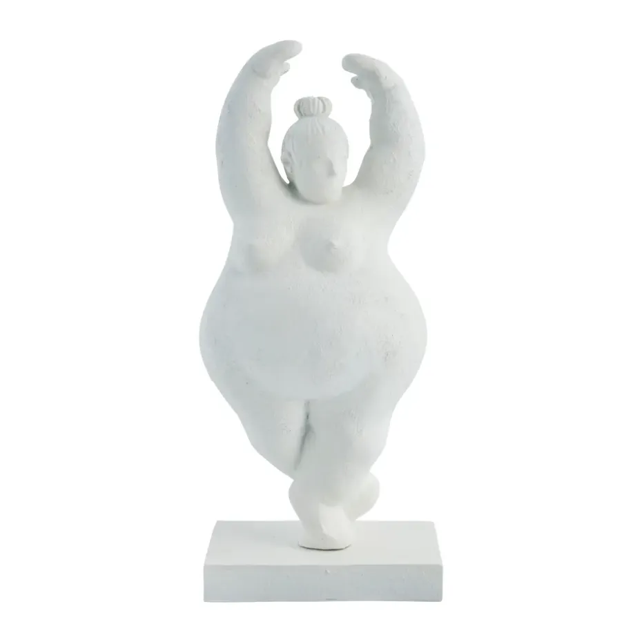 Serafina décoration femme pirouette 28 cm, Blanc