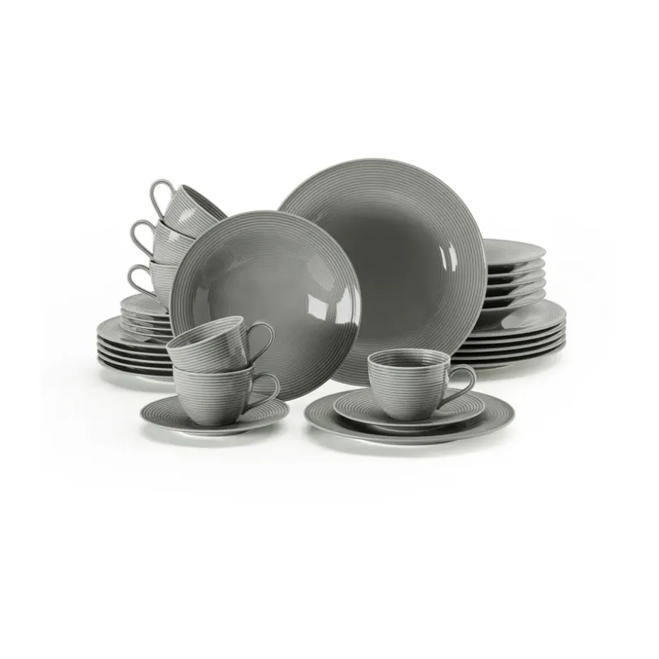 Service de table Beat 30 pièces, Gris perle