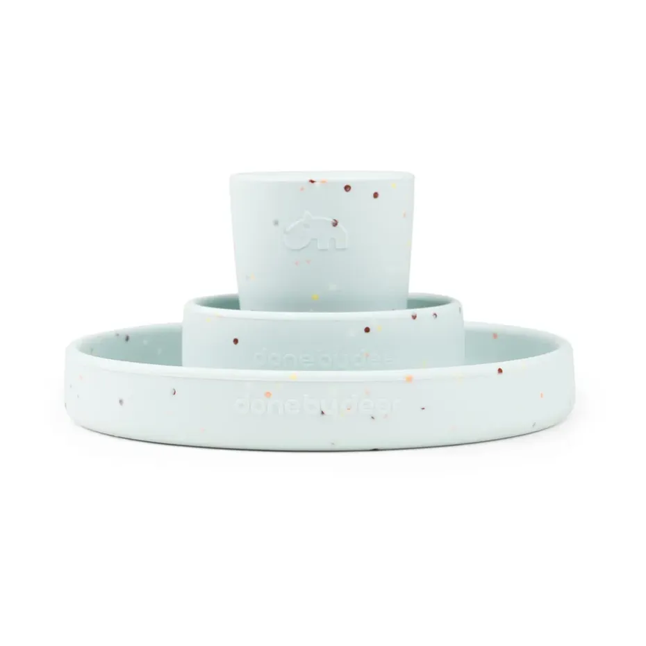 Service de table pour enfants Confetti 3 pièces, Bleu